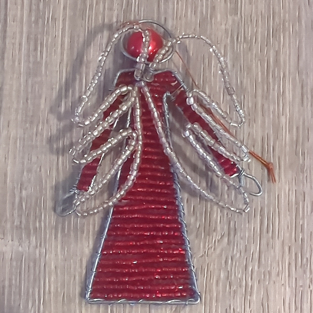 Angel Artisan Christmas Glass Beaded Ornament - Picture 6 of 7